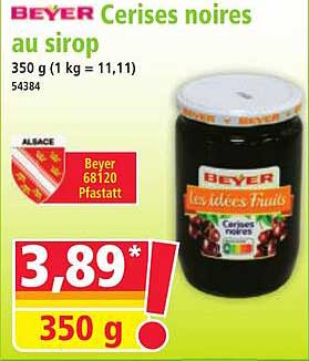 Cerises noires au sirop