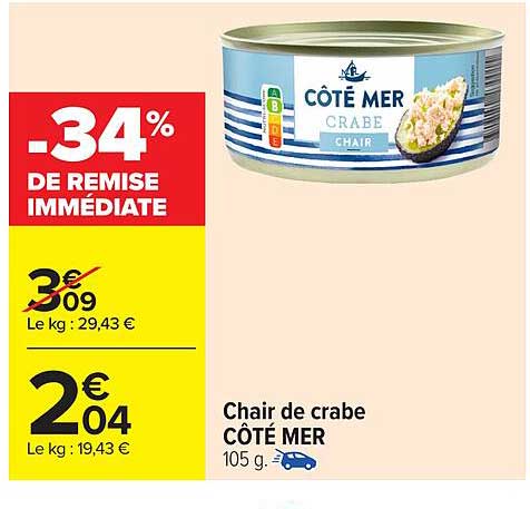 Chair de crabe CÔTÉ MER