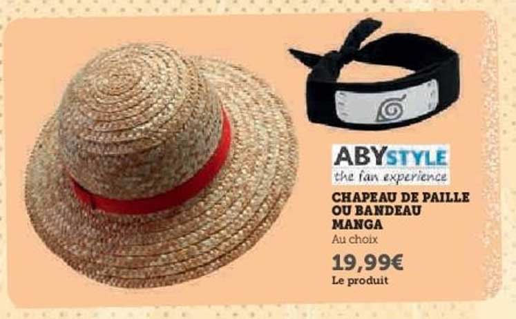 CHAPEAU DE PAILLE OU BANDEAU MANGA