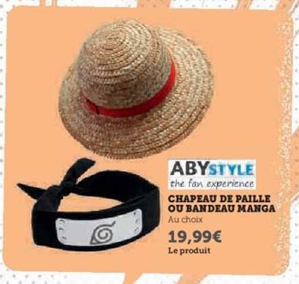 CHAPEAU DE PAILLE OU BANDEAU MANGA