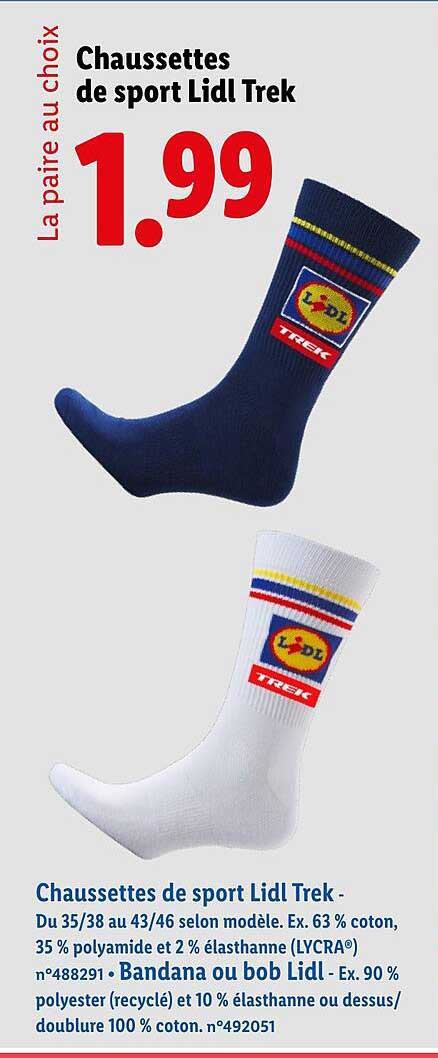 Chaussettes de sport Lidl Trek