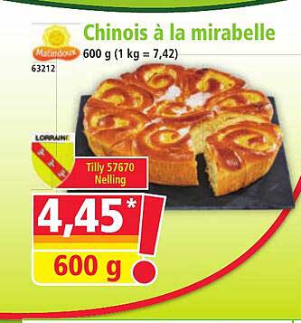 Chinois à la mirabelle