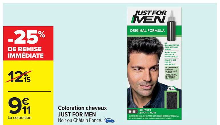 Coloration cheveux JUST FOR MEN