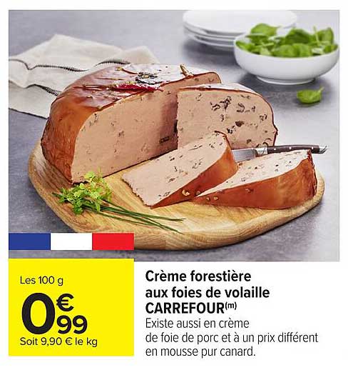 Crème forestière aux foies de volaille CARREFOUR
