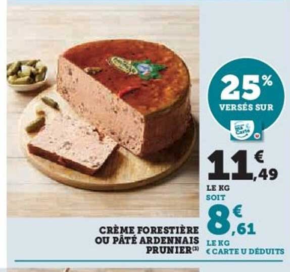 CRÈME FORESTIÈRE OU PÂTÉ ARDENNAIS PRUNIER