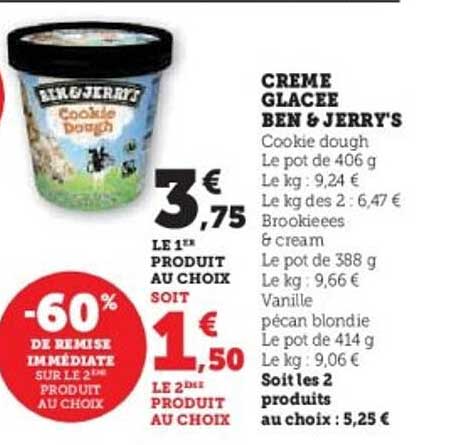 CREME GLACEE BEN & JERRY'S