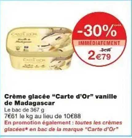 Crème glacée "Carte d'Or" vanille de Madagascar