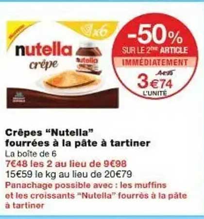 Crêpes “Nutella” fourrées à la pâte à tartiner