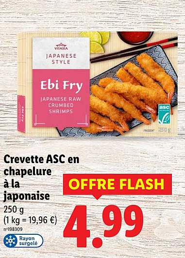 Crevette ASC en chapelure à la japonaise