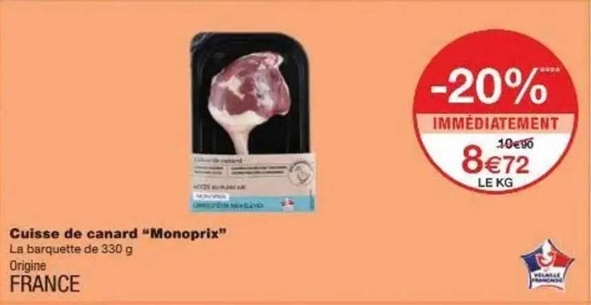 Cuisse de canard "Monoprix"