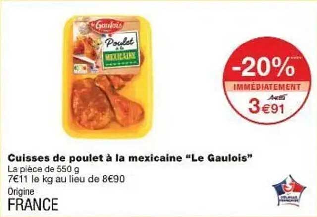 Cuisses de poulet à la mexicaine "Le Gaulois"