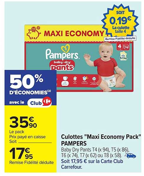 Culottes "Maxi Economy Pack" PAMPERS