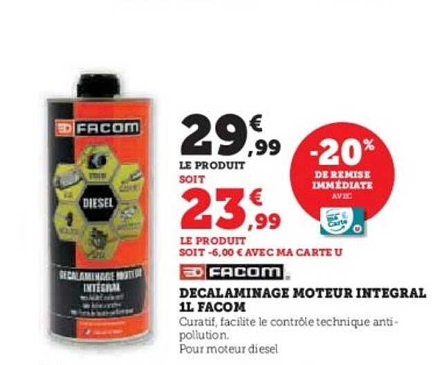 DECALAMINAGE MOTEUR INTEGRAL 1L FACOM