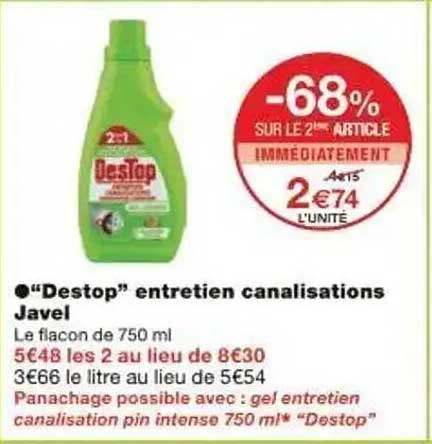 "Destop" entretien canalisations Javel