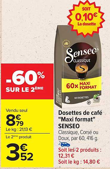 Dosettes de café "Maxi format" SENSEO