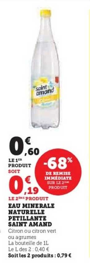 EAU MINERALE NATURELLE PETILLANTE SAINT AMAND