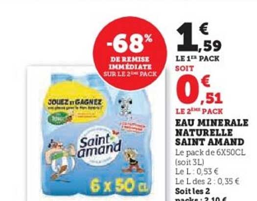 EAU MINERALE NATURELLE SAINT AMAND