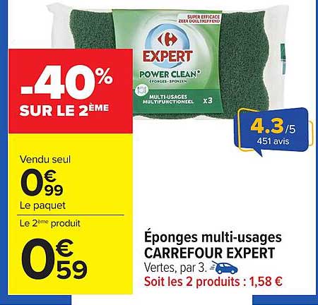 Éponges multi-usages CARREFOUR EXPERT