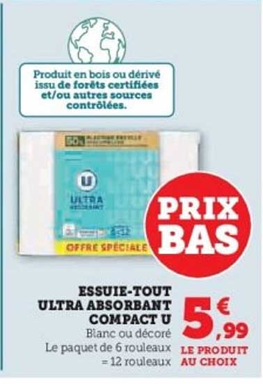 ESSUIE-TOUT ULTRA ABSORBANT COMPACT U
