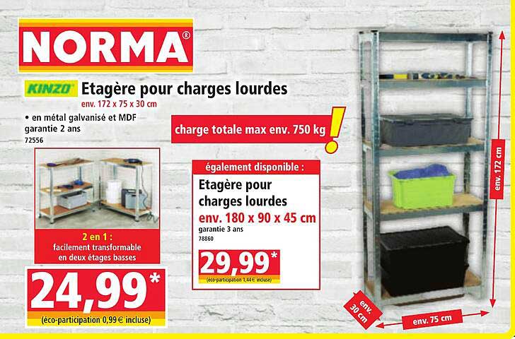 Etagère pour charges lourdes