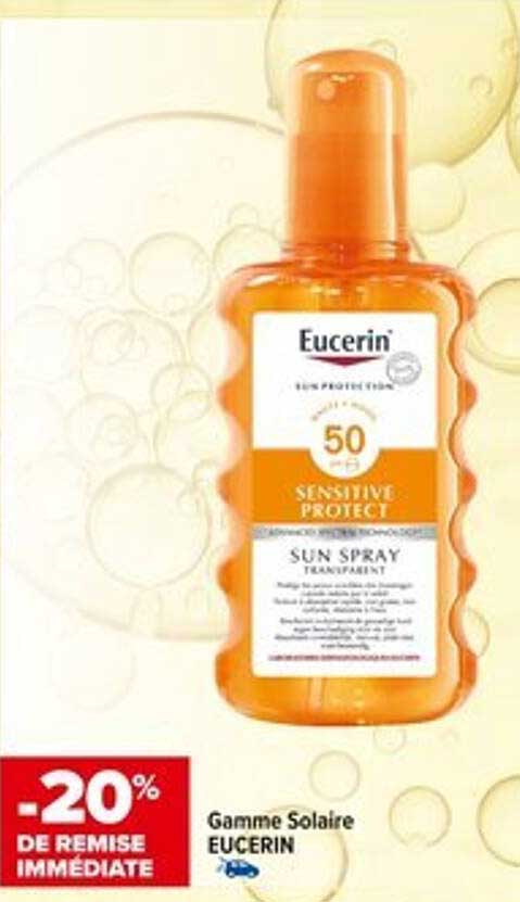 Eucerin Sun Spray Transparent SPF 50 -20% de remise immédiate