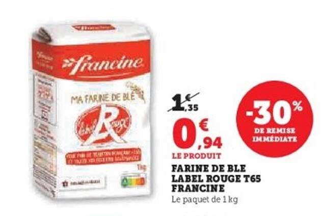 FARINE DE BLE LABEL ROUGE T65 FRANCINE