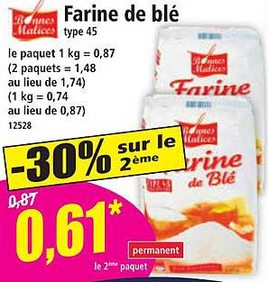 Farine de blé type 45