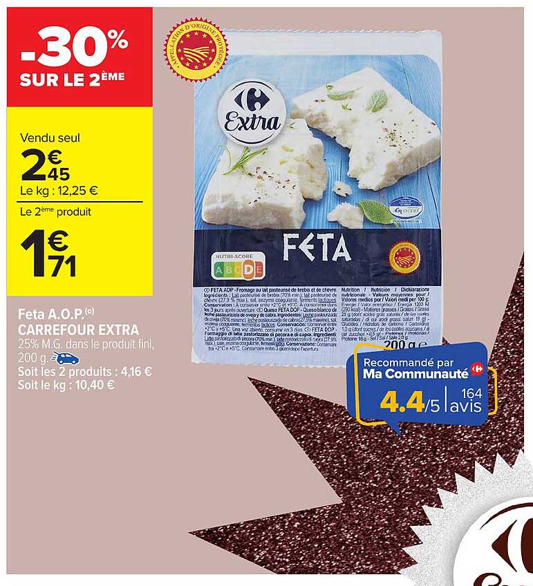 Feta A.O.P. Carrefour Extra