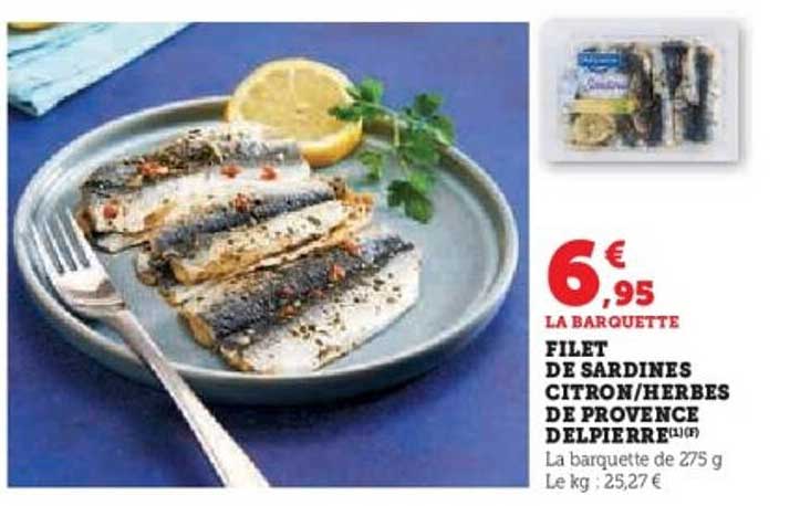 FILET DE SARDINES CITRON/HERBES DE PROVENCE