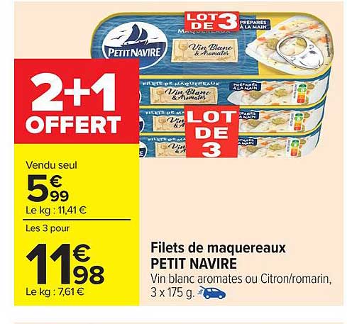 Filets de maquereaux PETIT NAVIRE