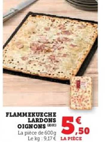 FLAMMEKUECHE LARDONS OIGNONS