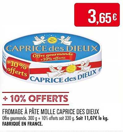 FROMAGE À PÂTE MOLLE CAPRICE DES DIEUX