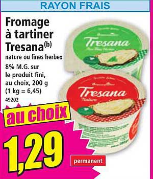 Fromage à tartiner Tresana
