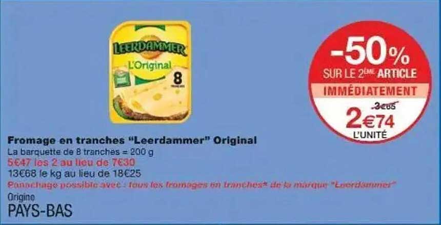 Fromage en tranches “Leerdammer” Original