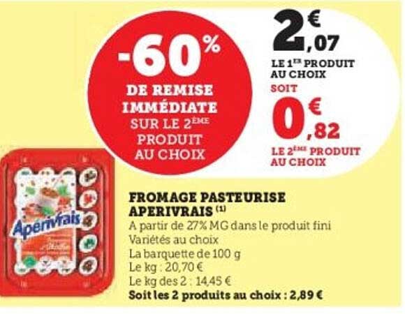 FROMAGE PASTEURISE APERIVRAIS
