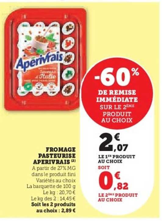 FROMAGE PASTEURISE APERIVRAIS