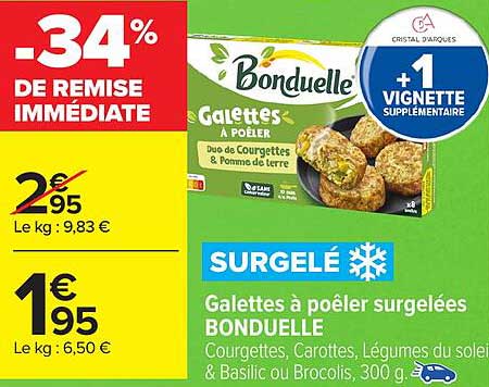 Galettes à poêler surgelées BONDUELLE