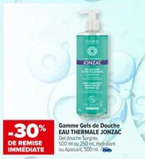 Gamme Gels de Douche EAU THERMALE JONZAC