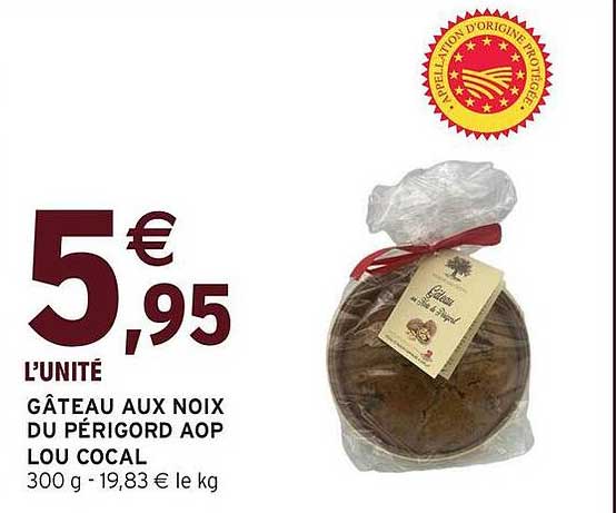 GÂTEAU AUX NOIX DU PÉRIGORD AOP LOU COCAL