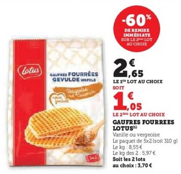 Gauffres fourrées Lotus