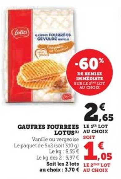 GAUFRES FOURRÉES LOTUS