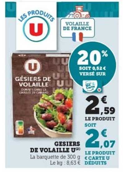 GESIERS DE VOLAILLE U