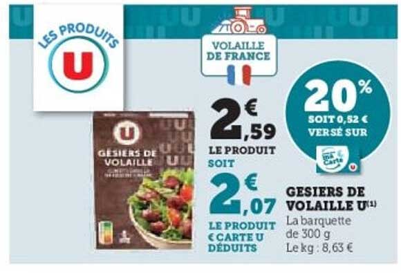 GESIERS DE VOLAILLE U