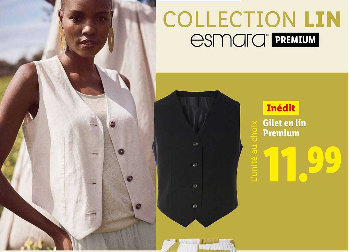 Gilet en lin Premium