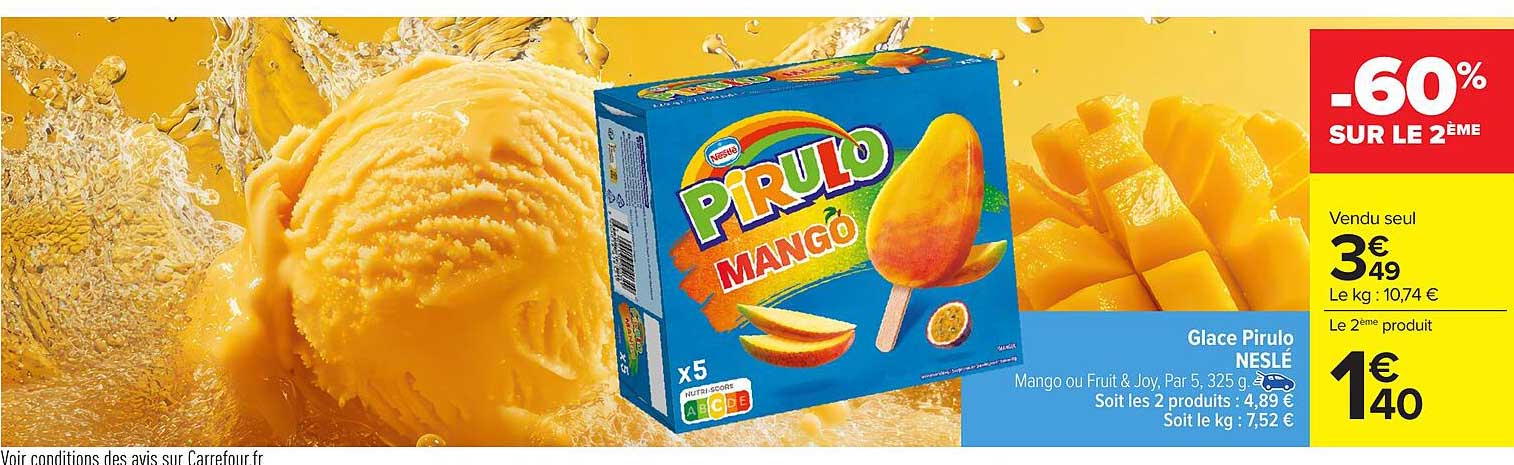 Glace Pirulo NESLÉ Mango