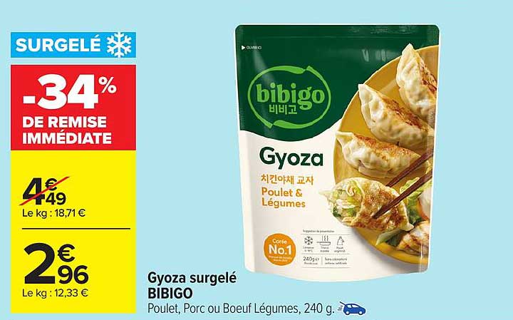 Gyoza surgelé BIBIGO