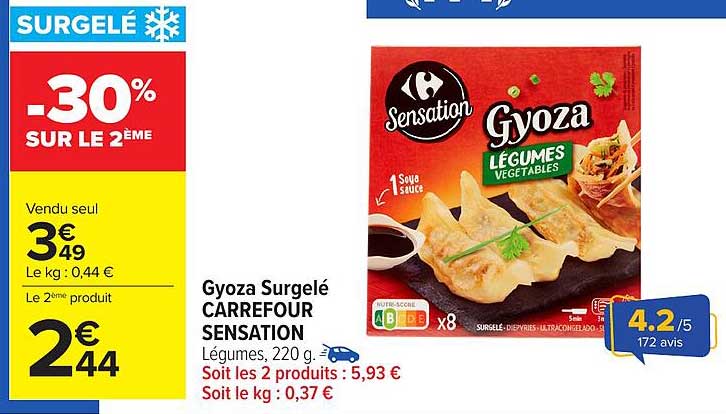 Gyoza Surgelé CARREFOUR SENSATION
