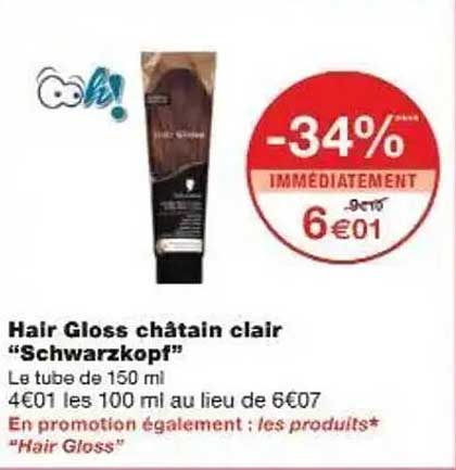 Hair Gloss châtain clair “Schwarzkopf”