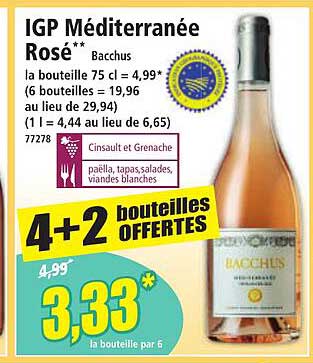 IGP Méditerranée Rosé*** Bacchus