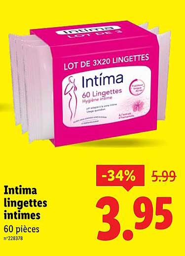 Intima lingettes intimes
